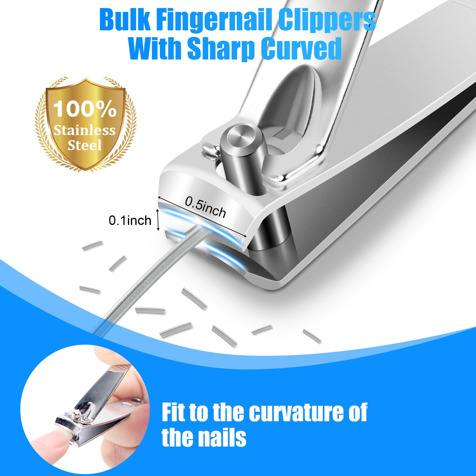 HOFASON ergonomic grip nail clippers designed for comfortable control.
