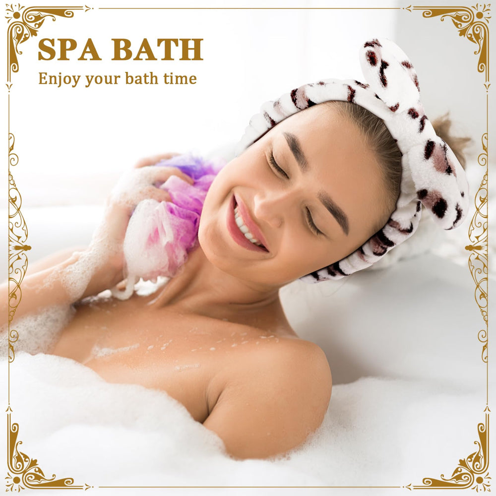 HOFASON spa headband elastic-fit up to 13 inches stays secure during activities.