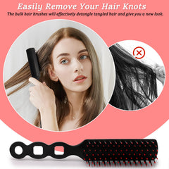 hofason lightweight travel size hair brush measures 7.5 by 1.4 inches.