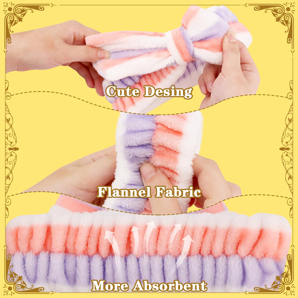 HOFASON spa headband in soft flannel material offers gentle comfort on skin.