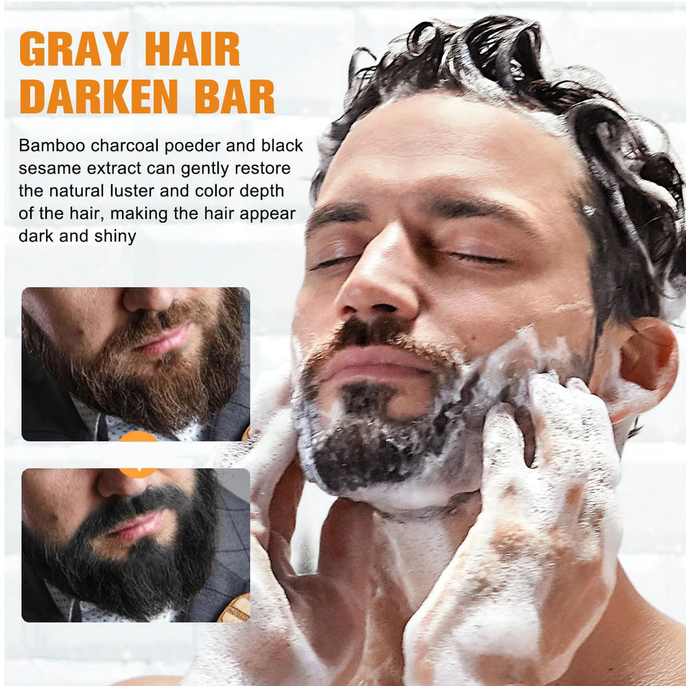 Hogitpe gray hair reverse bar application on wet hair demonstrates easy lather