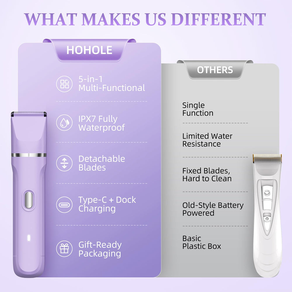 HOHOLE bikini-line grooming session for smooth maintenance