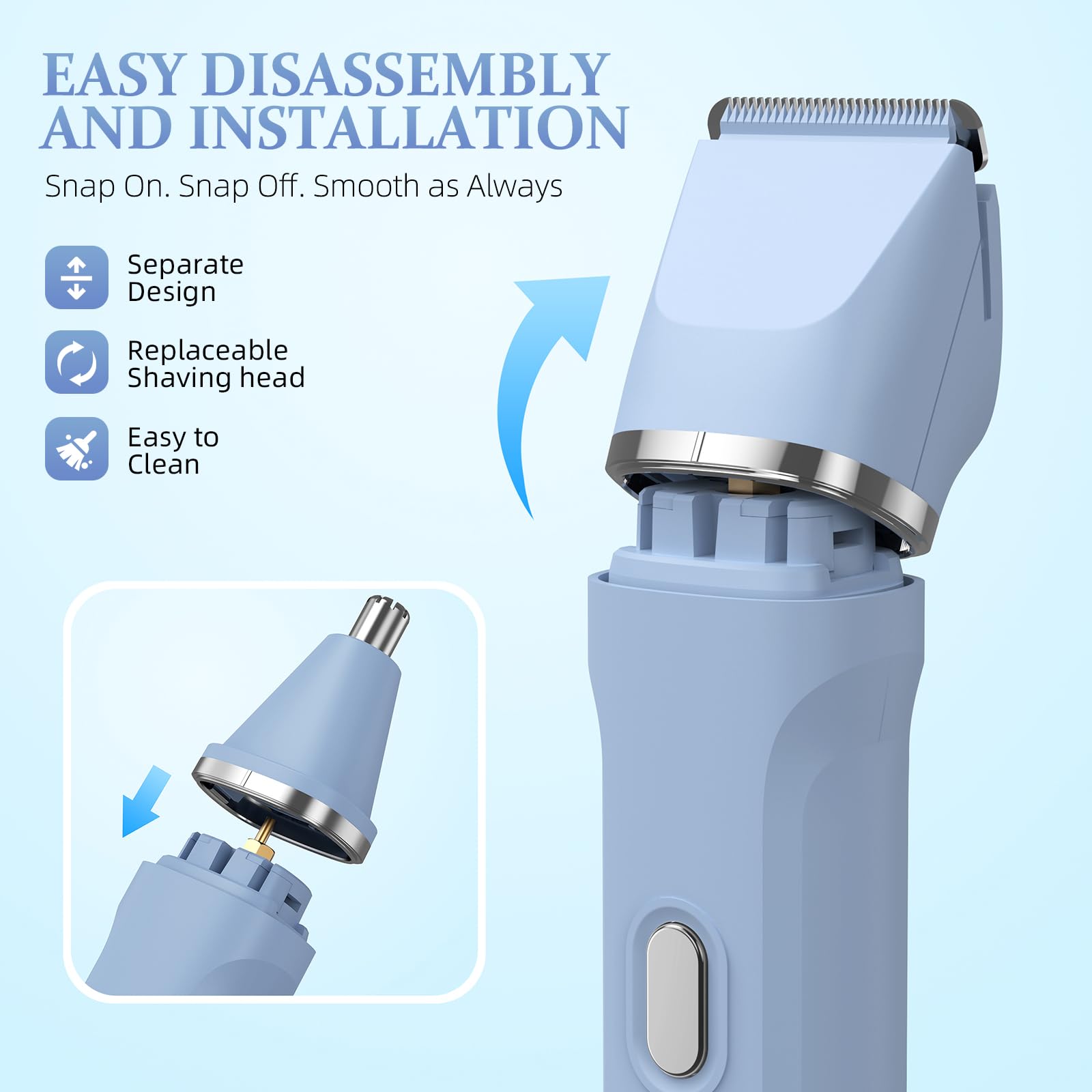 HOHOLE bikini line and underarms head for precision shaping and smoothing