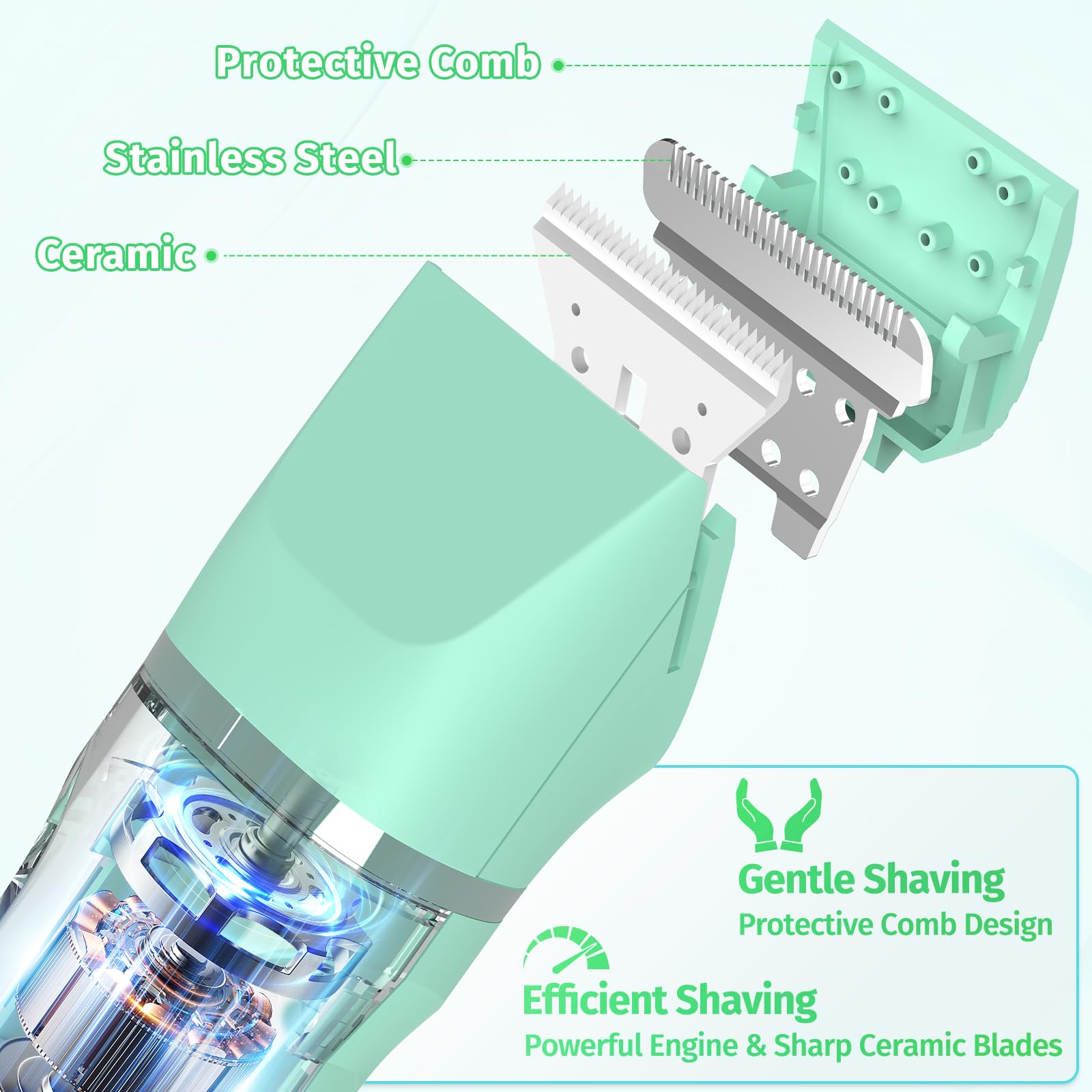 HOHOLE bikini line head targets sensitive areas with controlled trimming