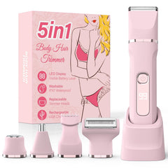 HOHOLE Bikini Trimmer front view in pink for precise bikini-line grooming.