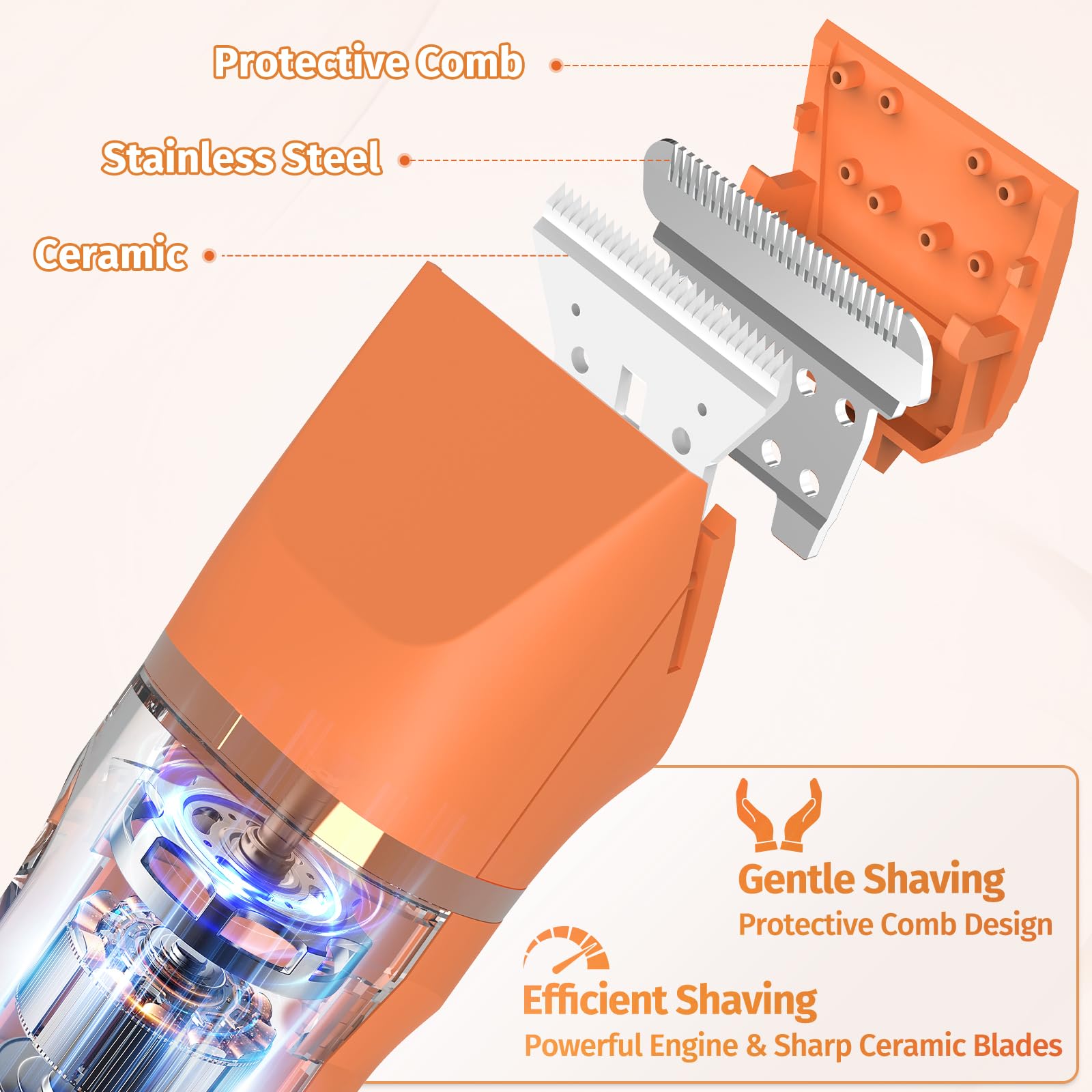 HOHOLE bikini trimmer lcd-display indicates battery status for planning grooming.