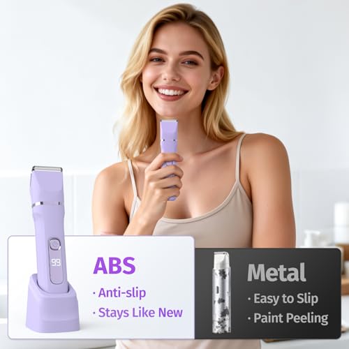 HOHOLE bikini trimmer LCD display highlights battery status at a glance