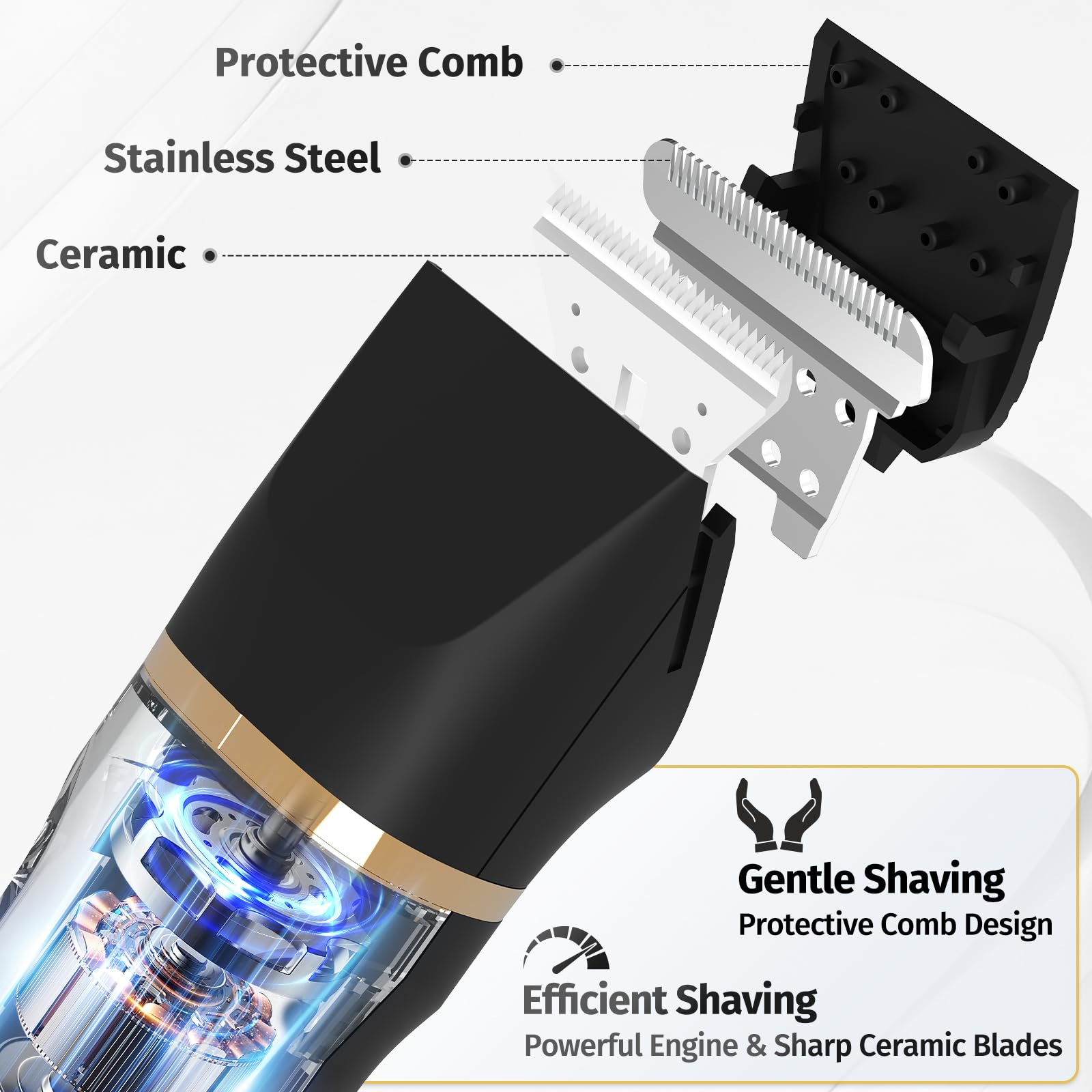 HOHOLE bikini trimmer features a washable head for quick, hygienic cleaning.