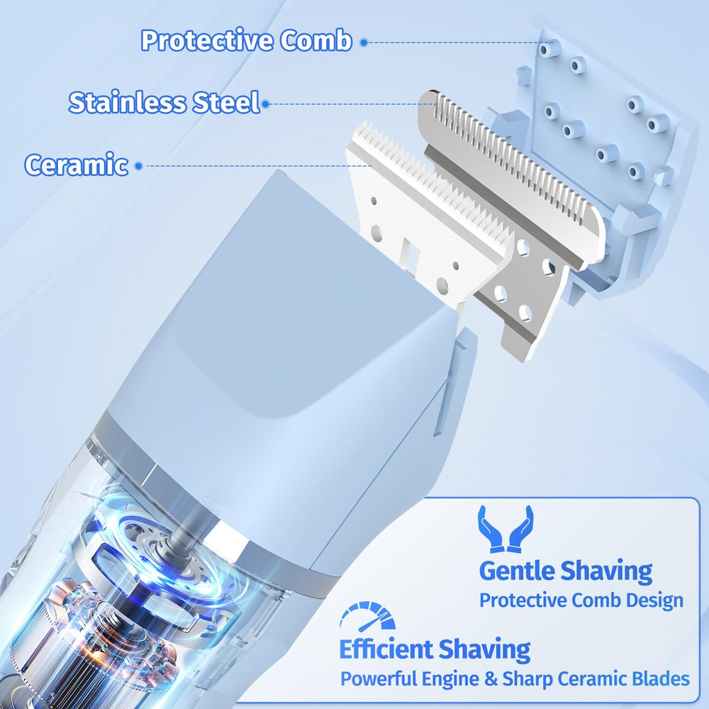 HOHOLE Body Hair Trimmer close-up for smooth body grooming with skin-friendly blades.