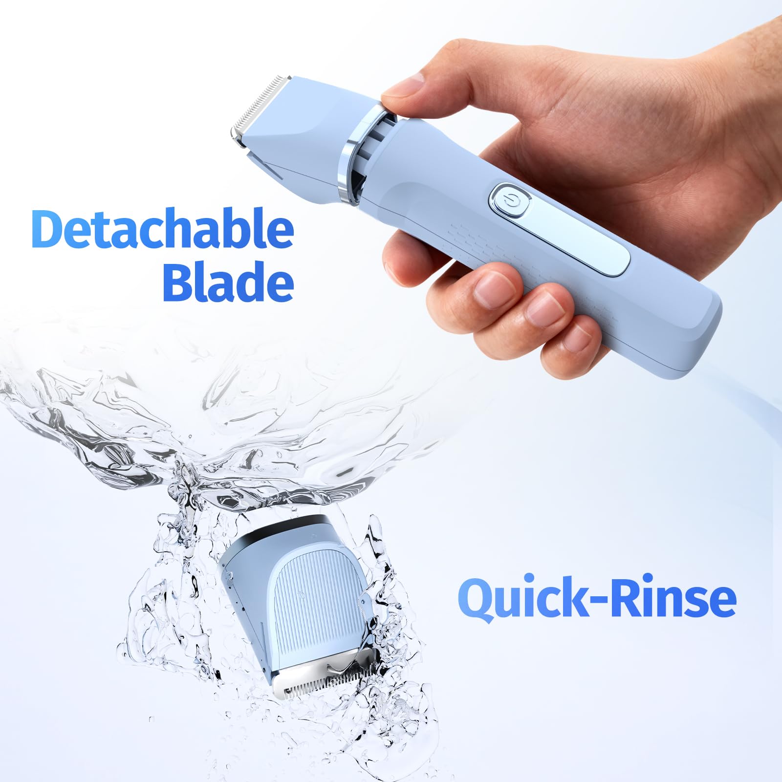 HOHOLE T-shaped rotary shaver demonstrates gentle shaving for sensitive areas.
