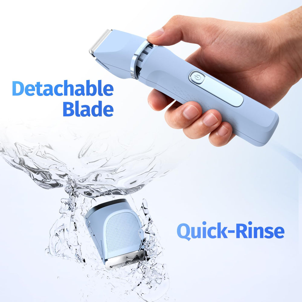 HOHOLE T-shaped rotary shaver demonstrates gentle shaving for sensitive areas.