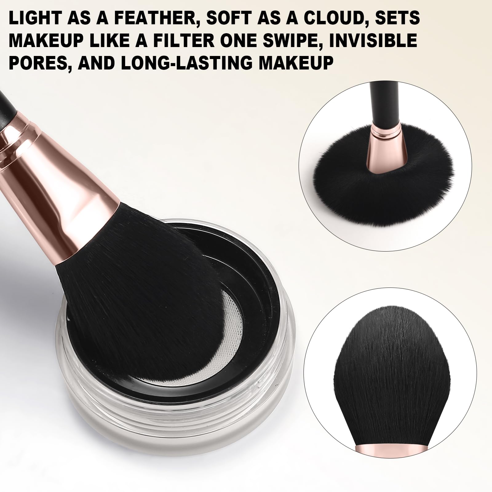 HOIFA Silkpuff travel brush case with button closure ready for on-the-go touch-ups