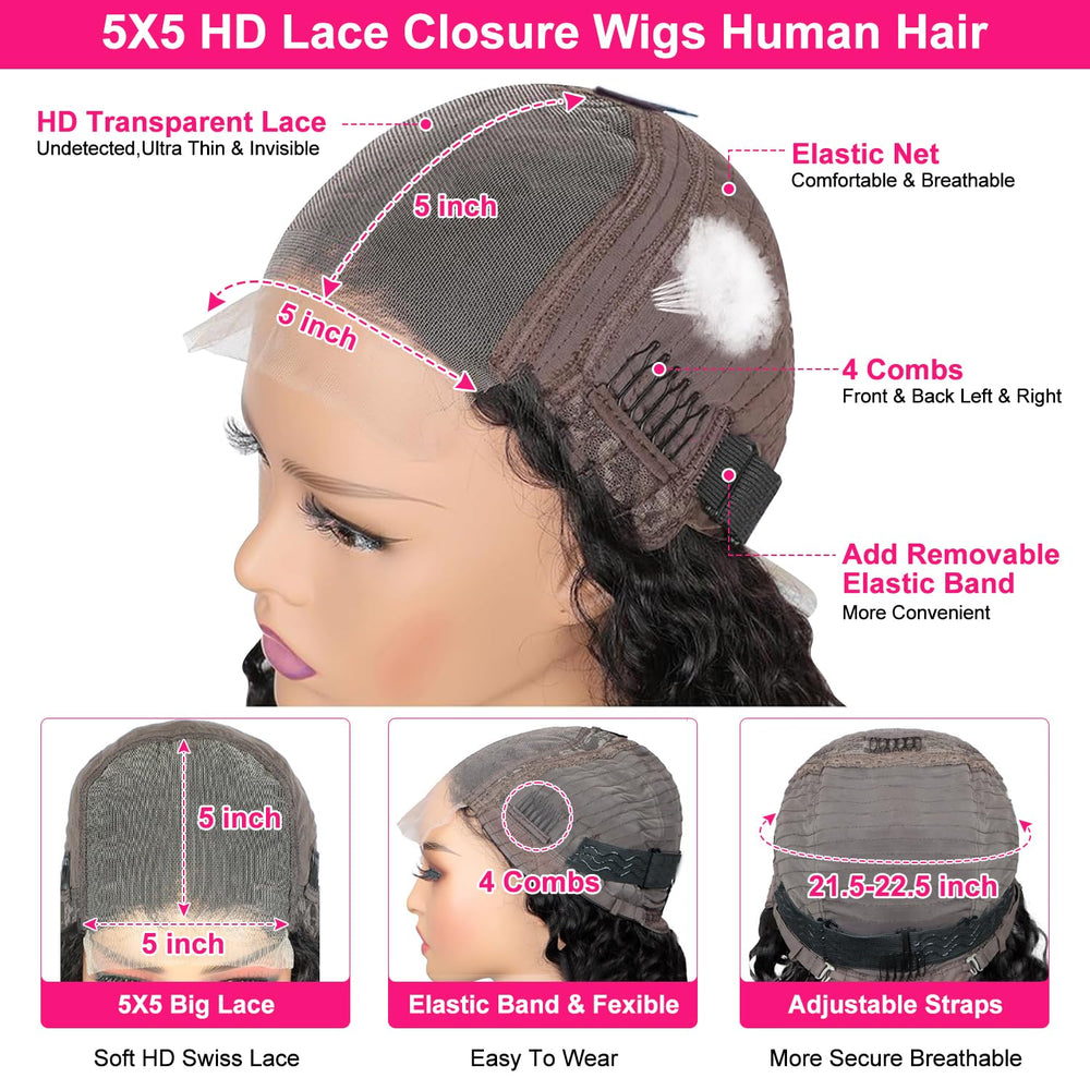 Hoiloxa cap-inside view illustrates easy, beginner-friendly glueless wear with secure fit.