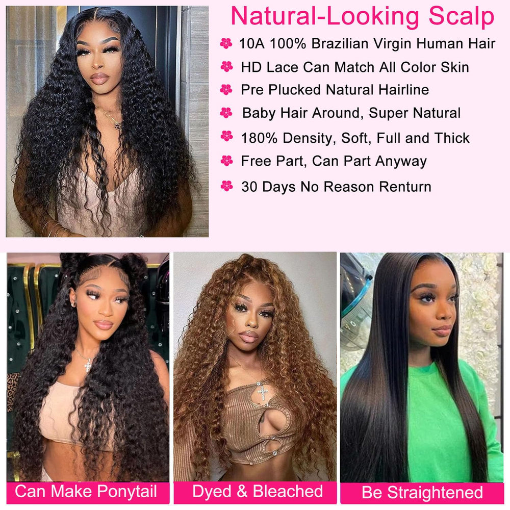 Hoiloxa 24-inch 5x5 closure close-up hairline shows bleached knots for natural scalp look.