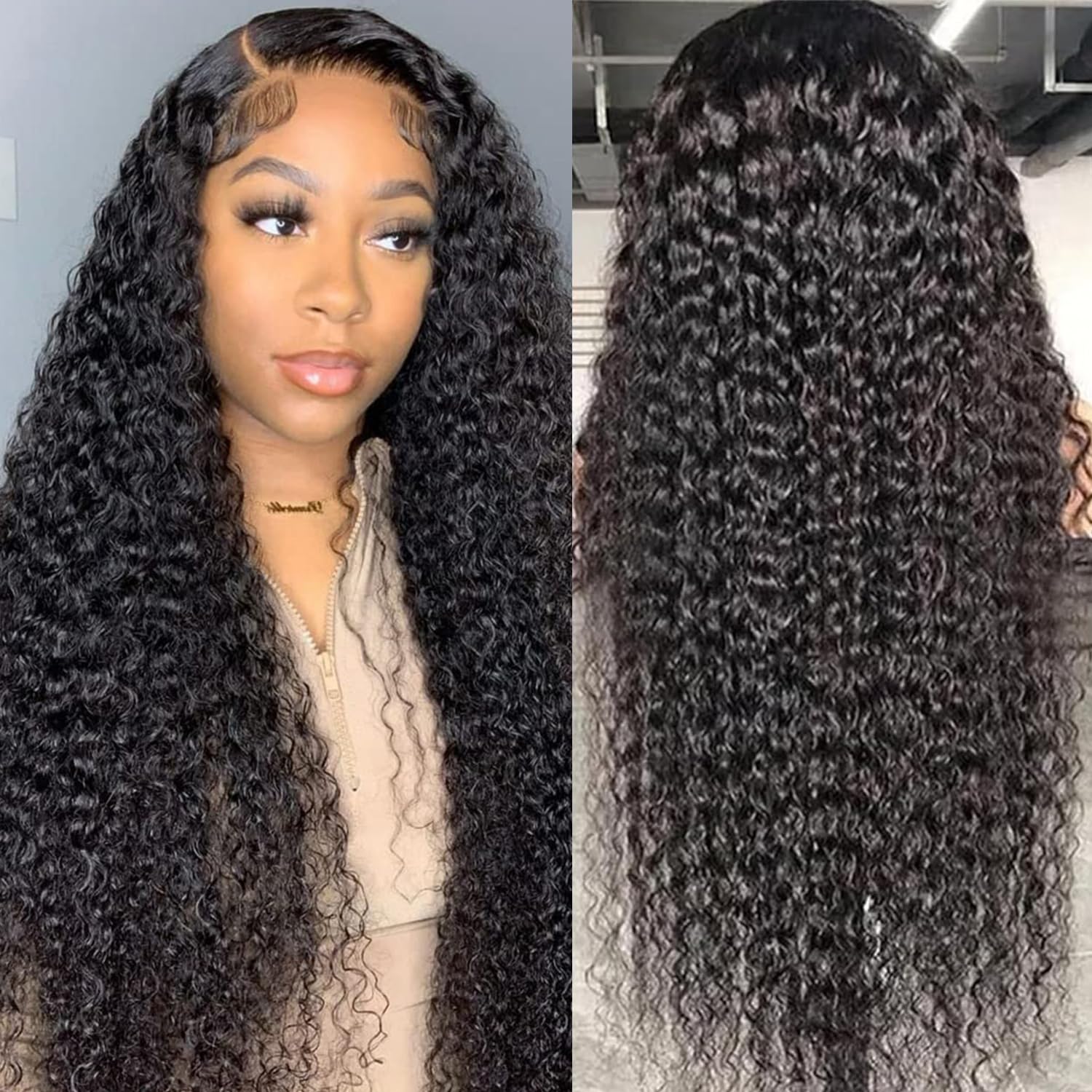 Hoiloxa Brazilian virgin 24-inch 5x5 closure length-drape highlights full body waves.
