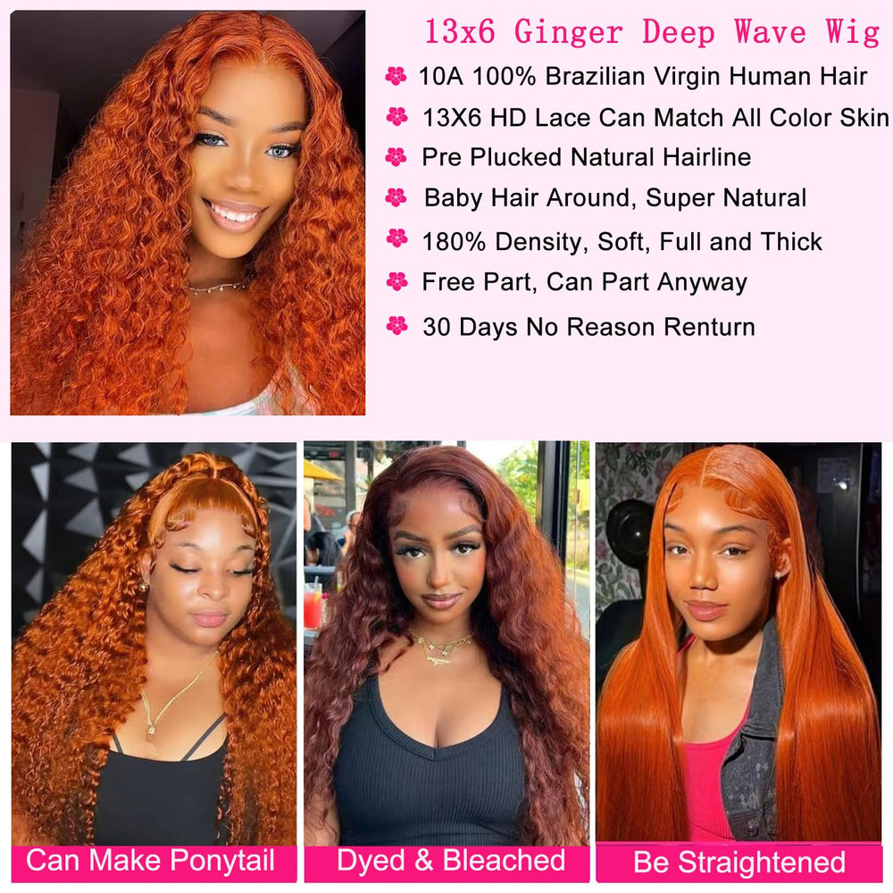Hoiloxa deep wave wig with baby hairs around hairline for a realistic finish.