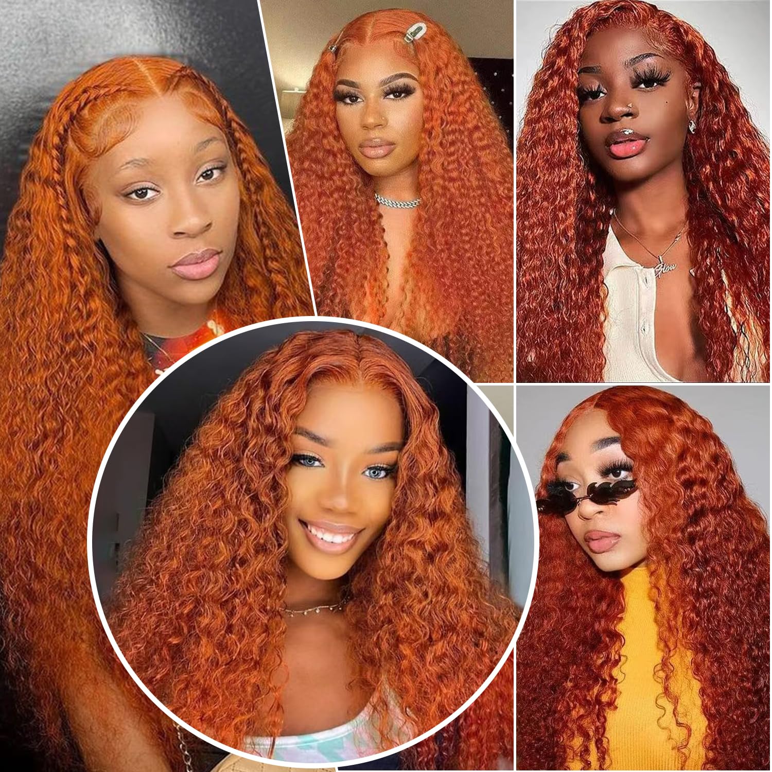 Hoiloxa wet and wavy ginger wig perfect for glam events and everyday styling.