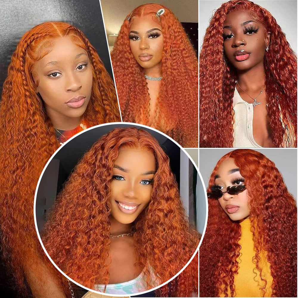 Hoiloxa wet and wavy ginger wig perfect for glam events and everyday styling.