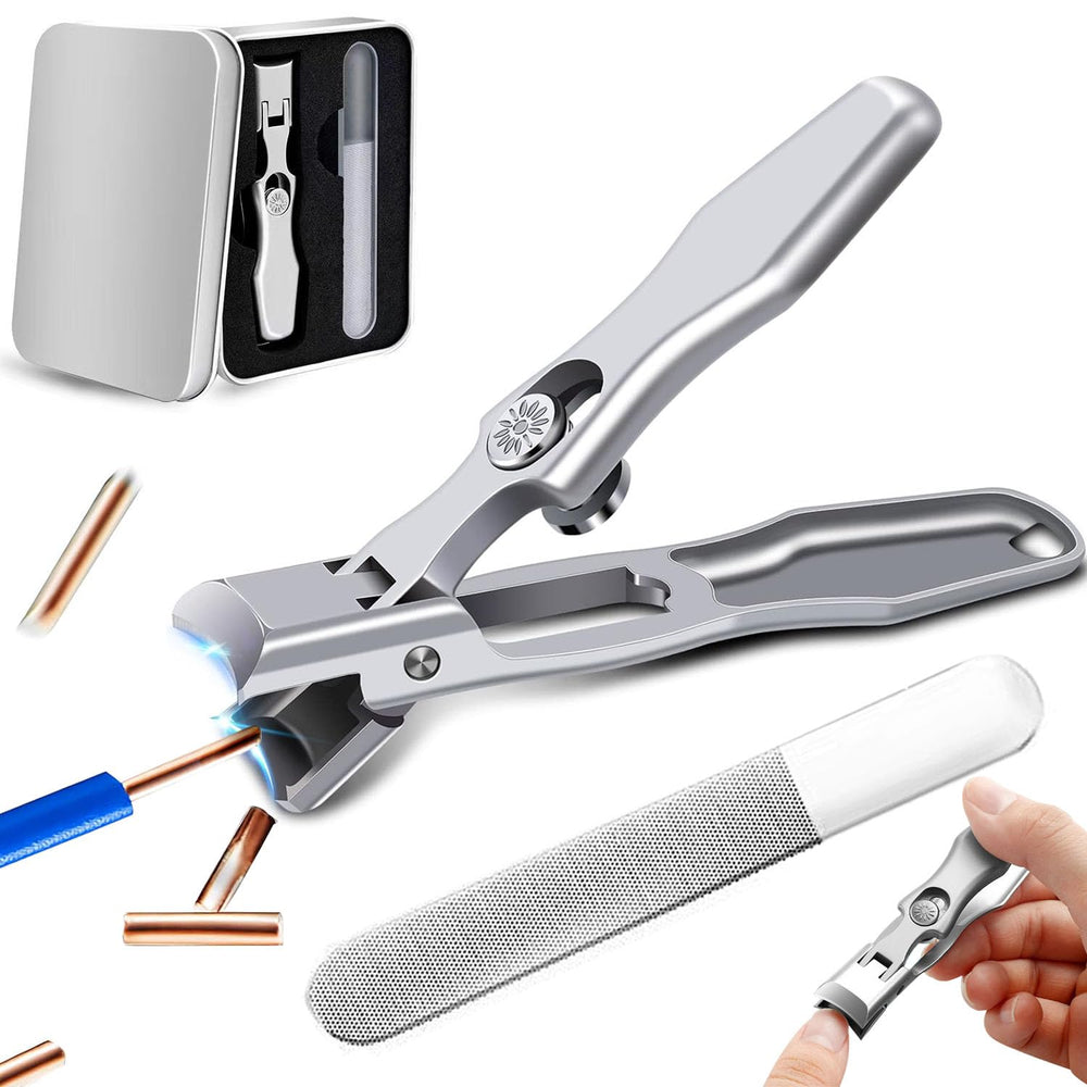 Hoiuter German nail clippers in silver with ultra-sharp blades for precise thick-nail cuts