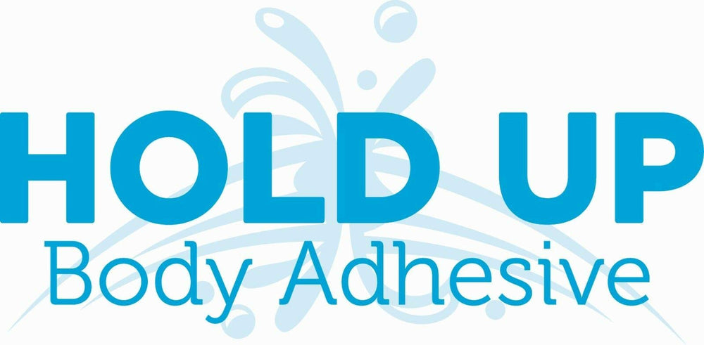 Hold Up Body Adhesive skin-application demonstrates skin-friendly, lightweight feel.