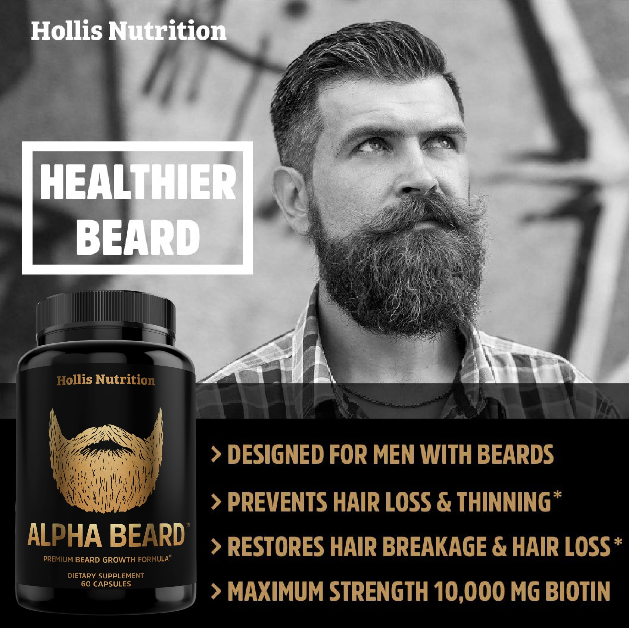 Hollis beard care routine usage image