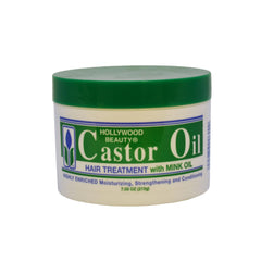 Hollywood Beauty Castor Oil Hair Treatment bottle front for rich moisture and sheen
