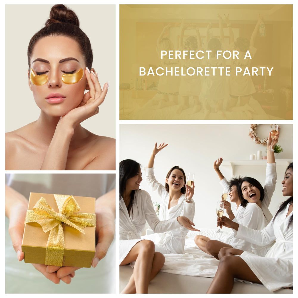 The Hollywood Eye 24K gold under-eye pads application demonstrates easy daily ritual.