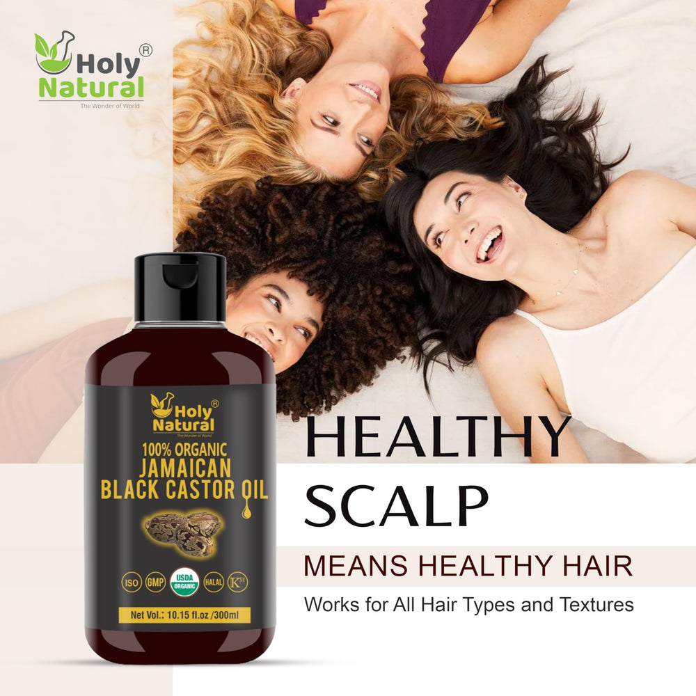Holy Natural ricinoleic acid close-up label—omega-9 support for hair roots