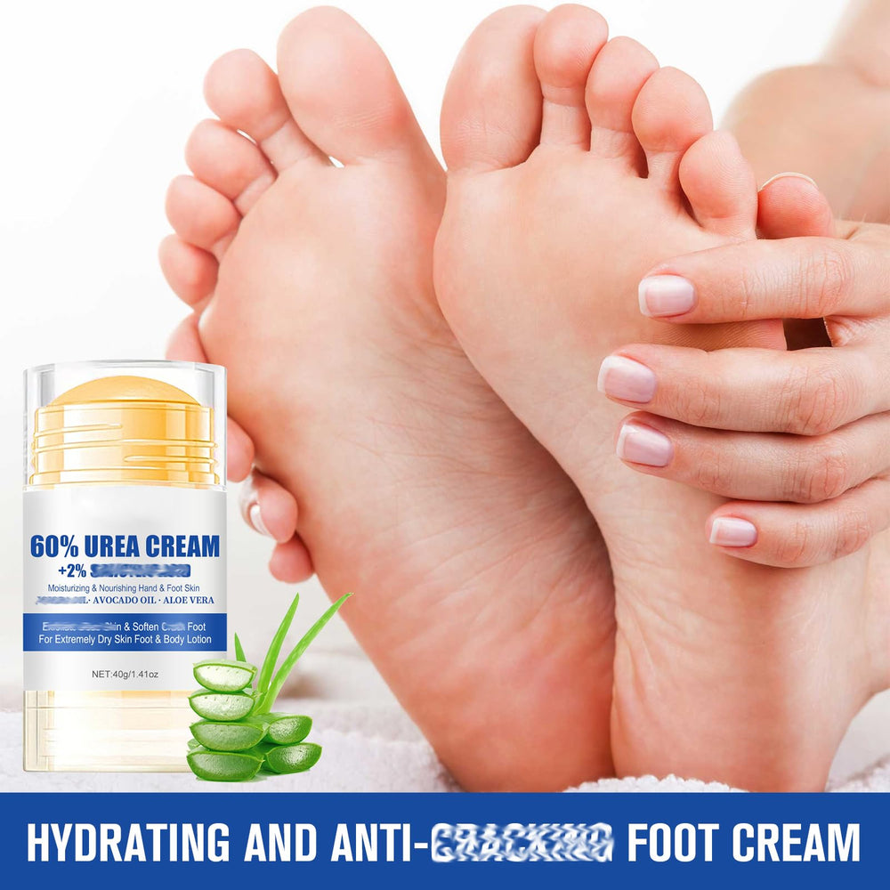 Holyarm Urea Foot Cream texture close-up highlights a rich, non-greasy formula.