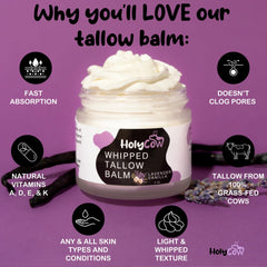 HolyCow grass-fed tallow sourcing from American farms emphasizes quality ingredients for skincare.