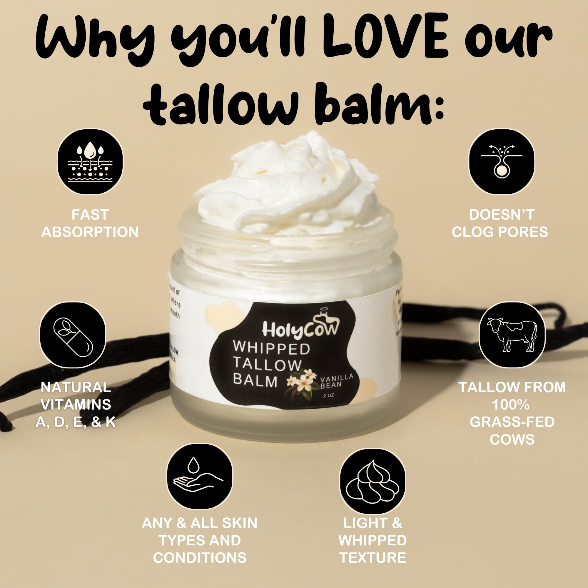 HolyCow Beef Tallow Skin Balm provides hydration for eczema-prone skin.