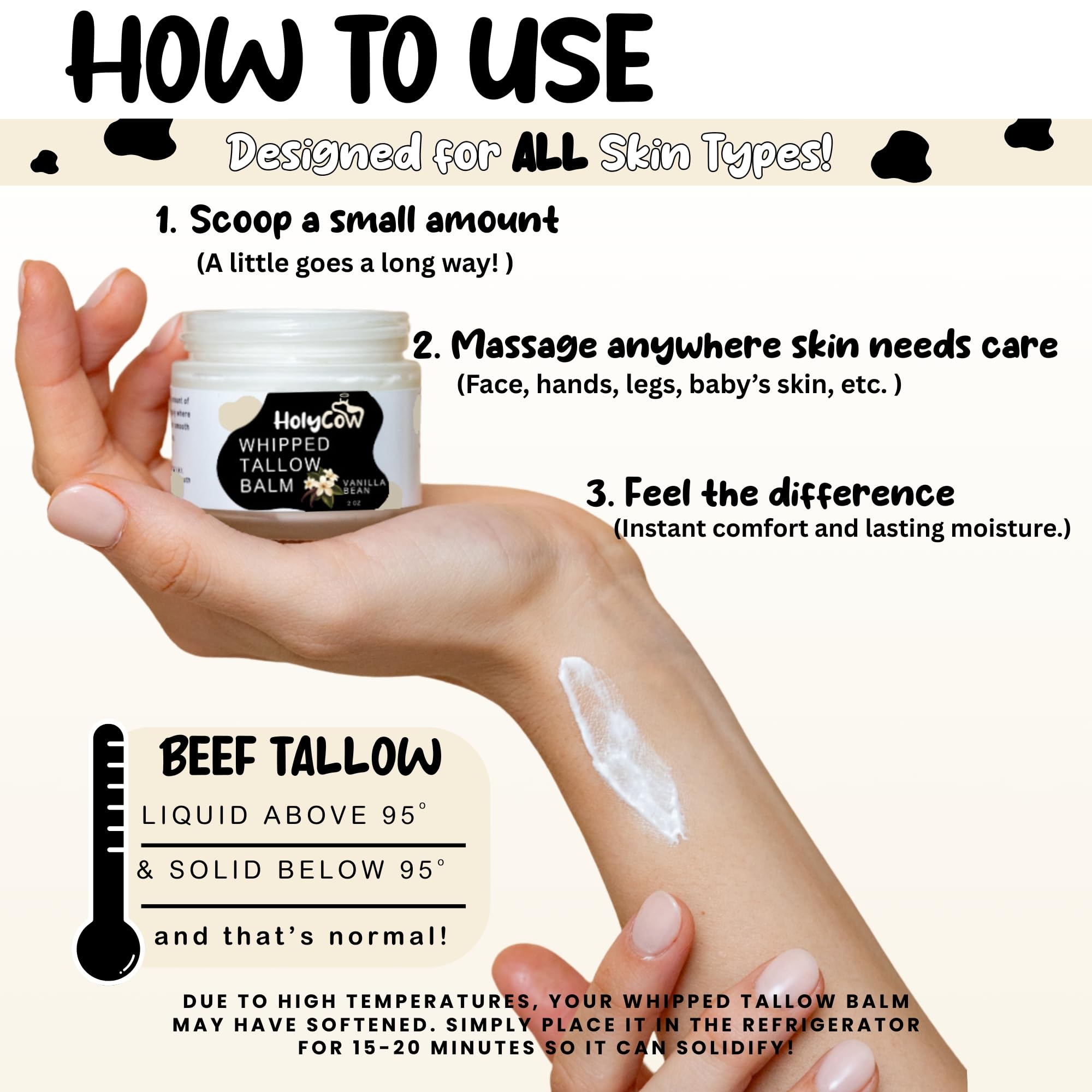 HolyCow facial balm for rosacea care and redness support.