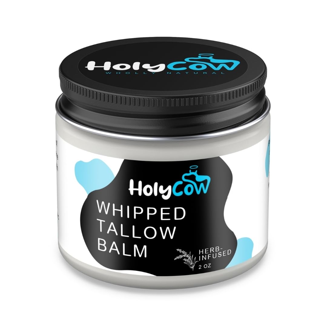 HolyCow Tallow lip balm application highlights protective moisture for lips
