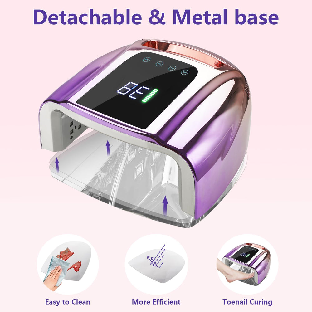 HOLYNOTES purple pink design nail lamp suitable for at-home manicures