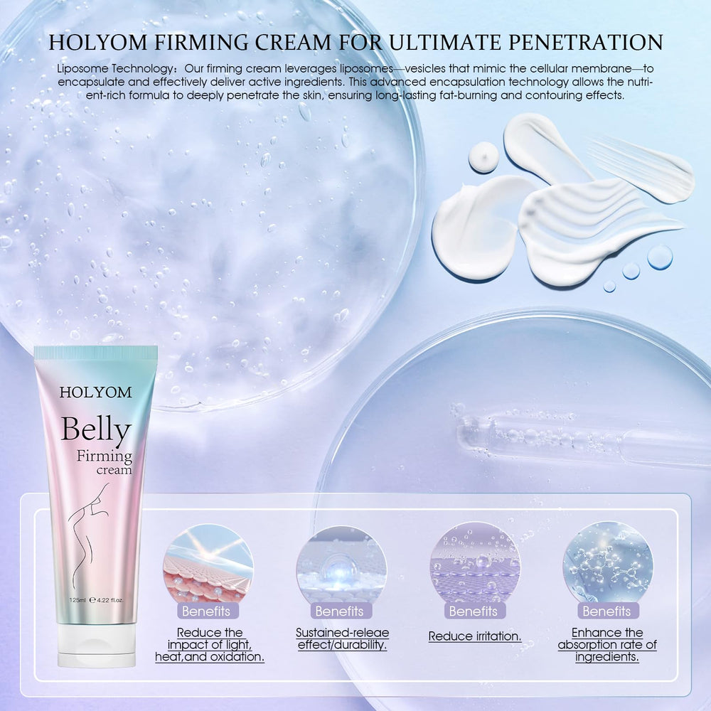 HOLYOM B Flat Belly Firming Cream skin-glow emphasizes radiant skin and even tone after use.