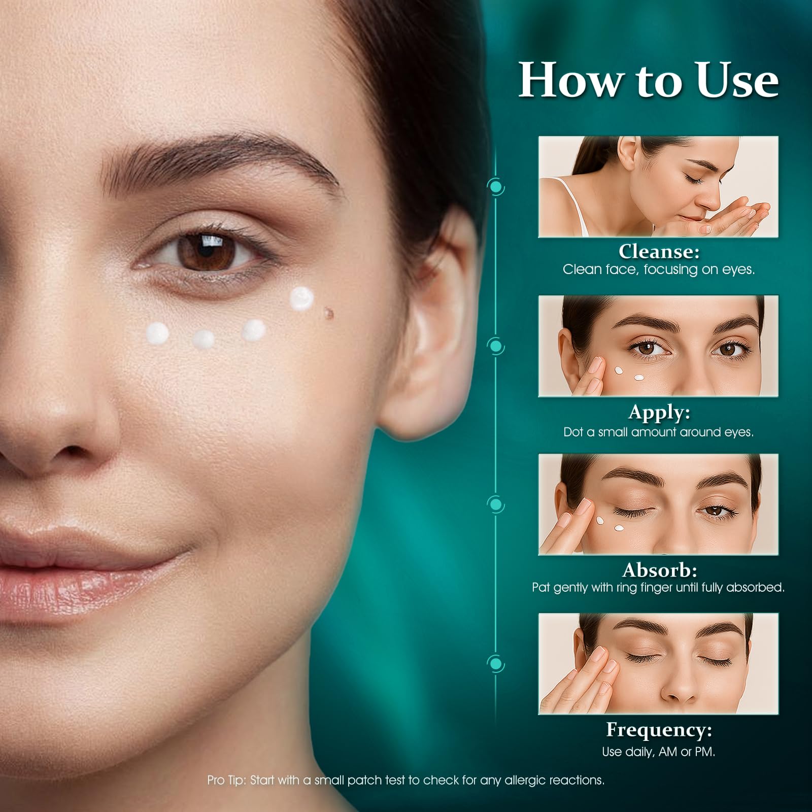 HOLYOM eye-cream-silky-texture ready for quick absorption.