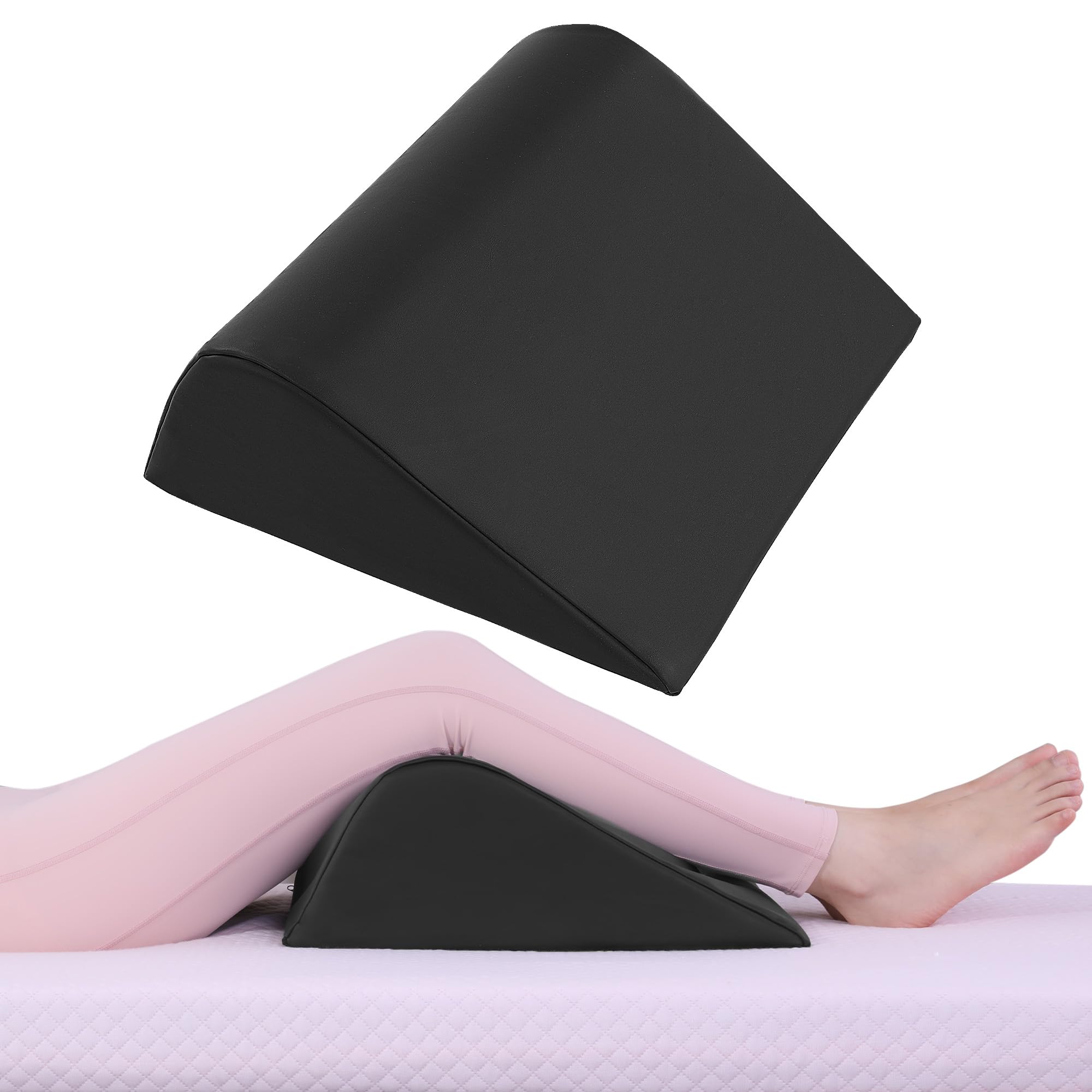 HOMBYS wedge bolster arc-design image showing curved knee support for massage