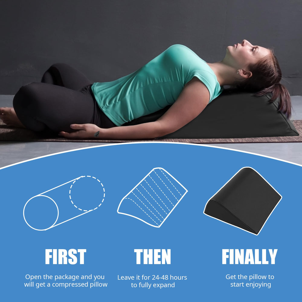 HOMBYS wedge bolster multi-functional design serves as leg lift, headrest, or tattoo pillow