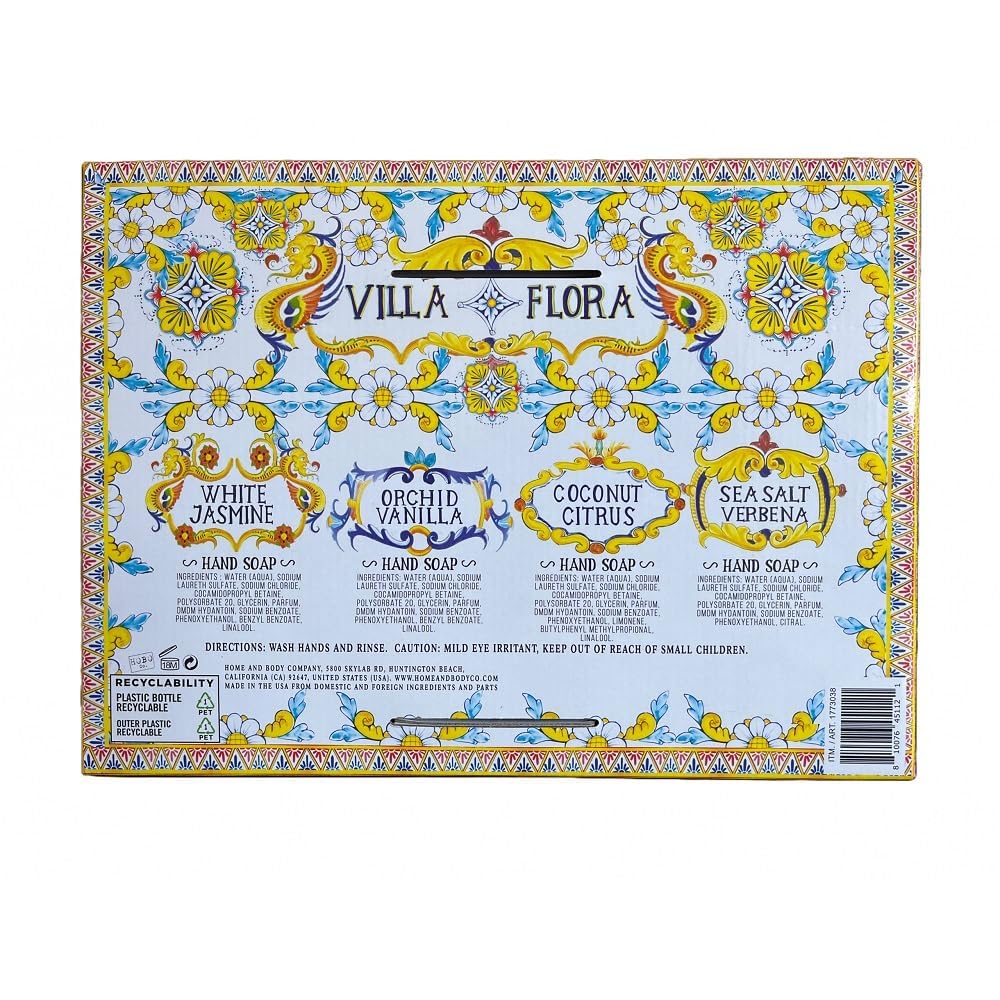 Villa Flora gift-packaging showing coordinated bottles ready for gifting
