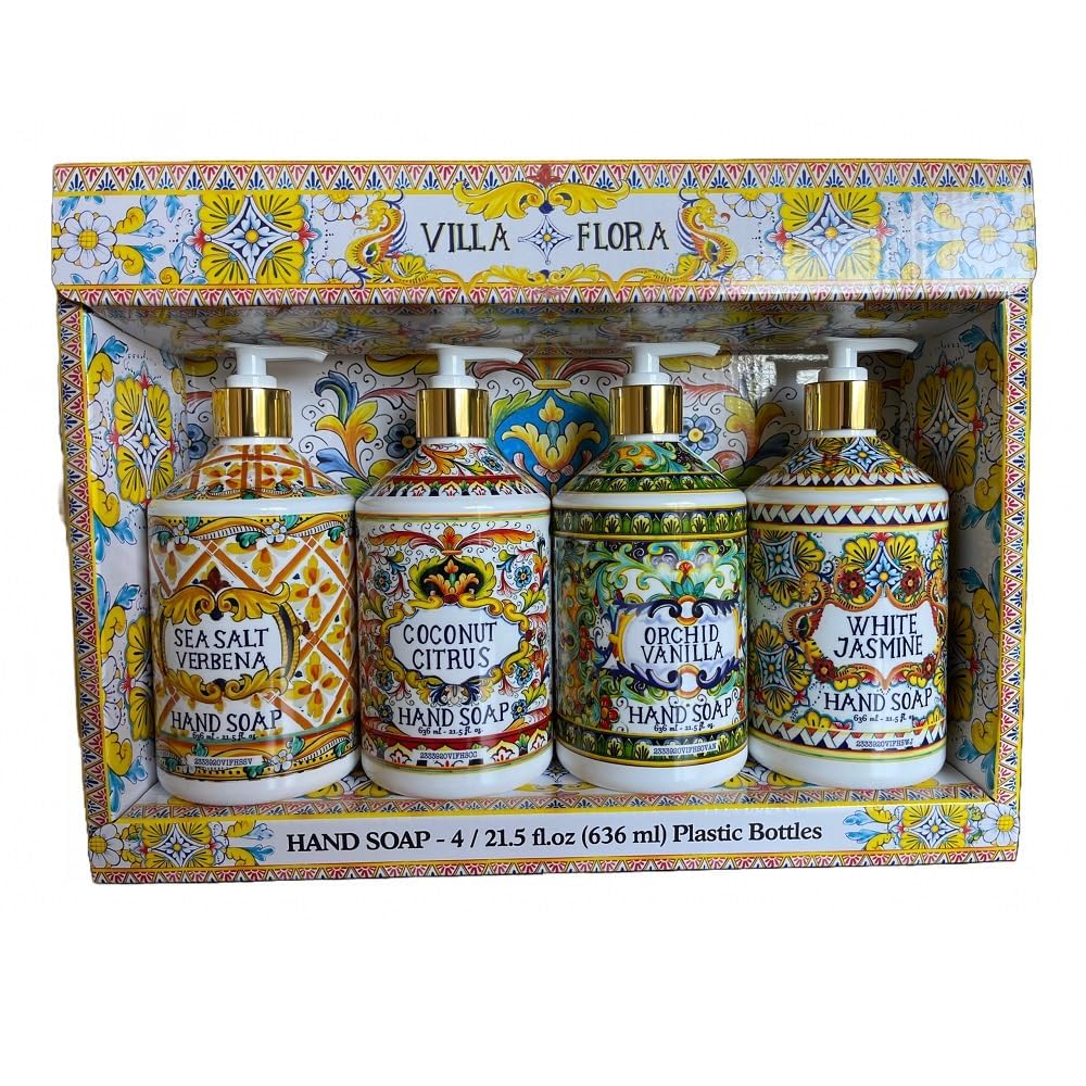 Home and Body Company Villa Flora Orchid Vanilla bottle-pump with warm floral aroma for guest baths