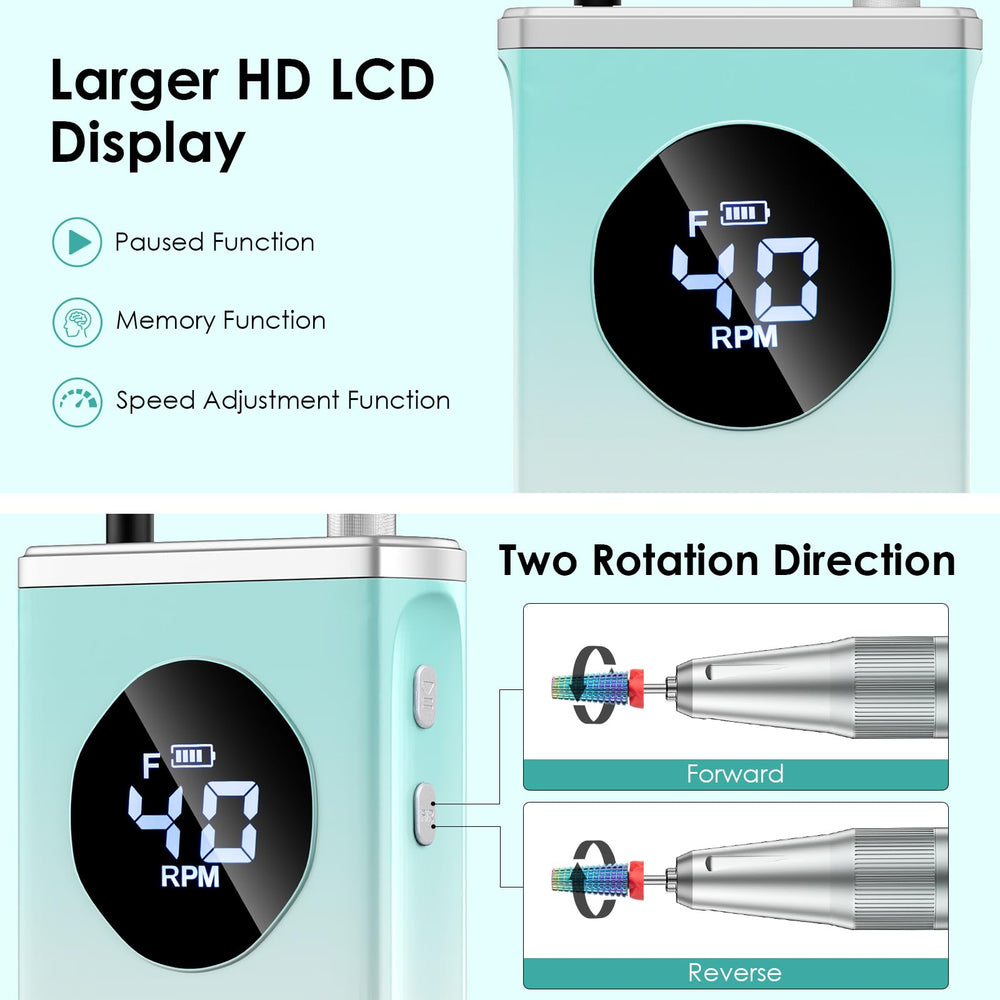 Homeasy clip-on design nail drill enables quick setup anywhere