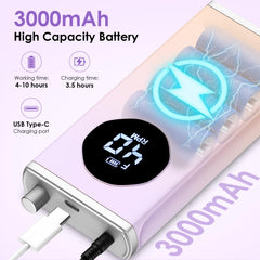 homeasy electric nail drill lcd screen shows rpm and battery for easy control.
