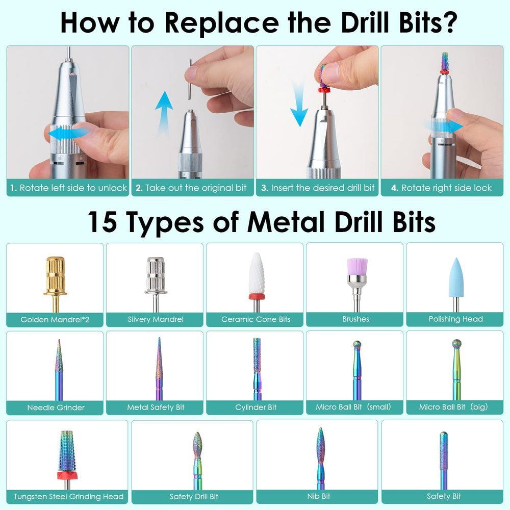 Homeasy low-noise nail drill with minimal vibration for at-home spa-like sessions