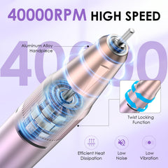homeasy nail drill battery charging image highlights long-lasting rechargeable power.