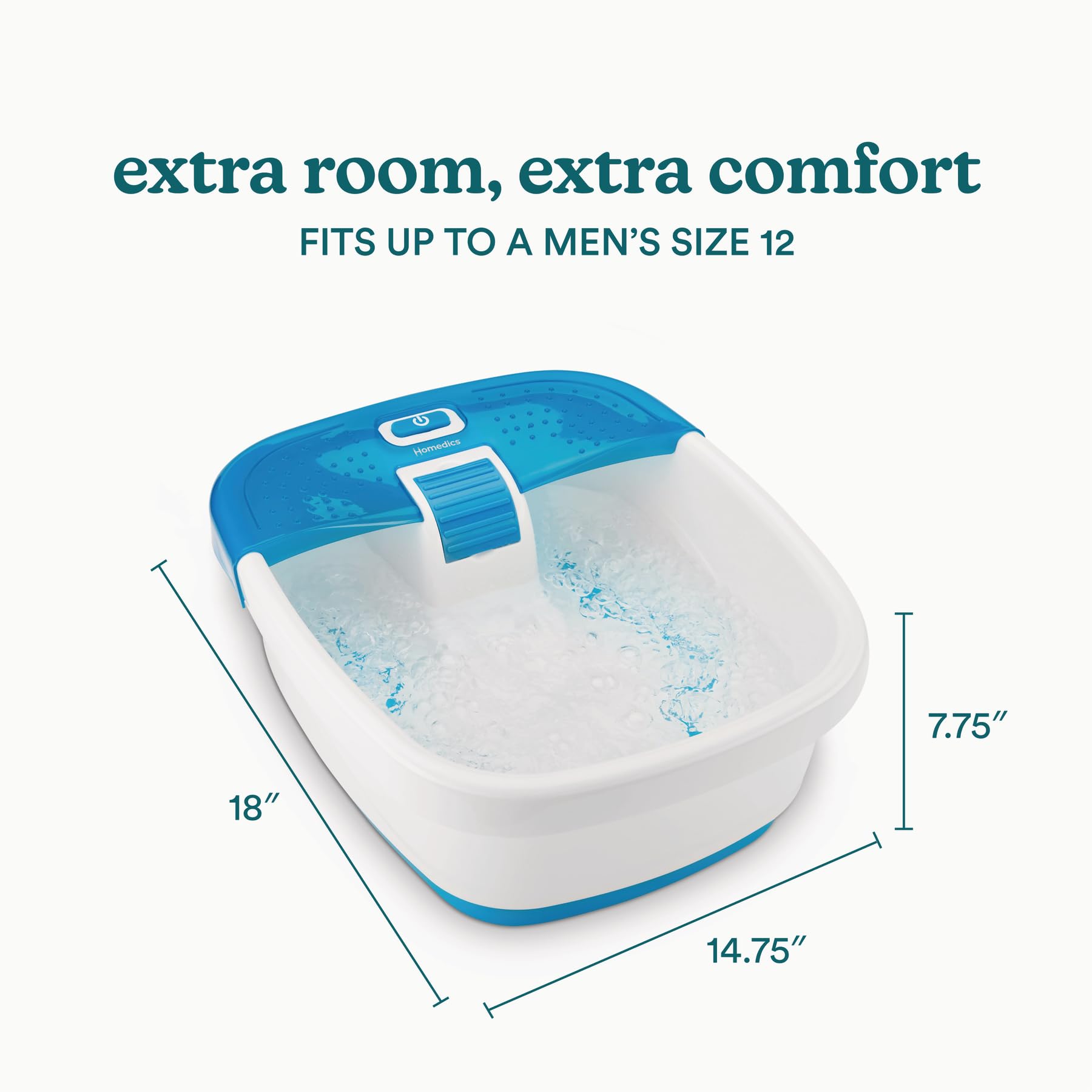 Homedics Bubble Bliss Deluxe Foot Spa easy-clean design for quick maintenance