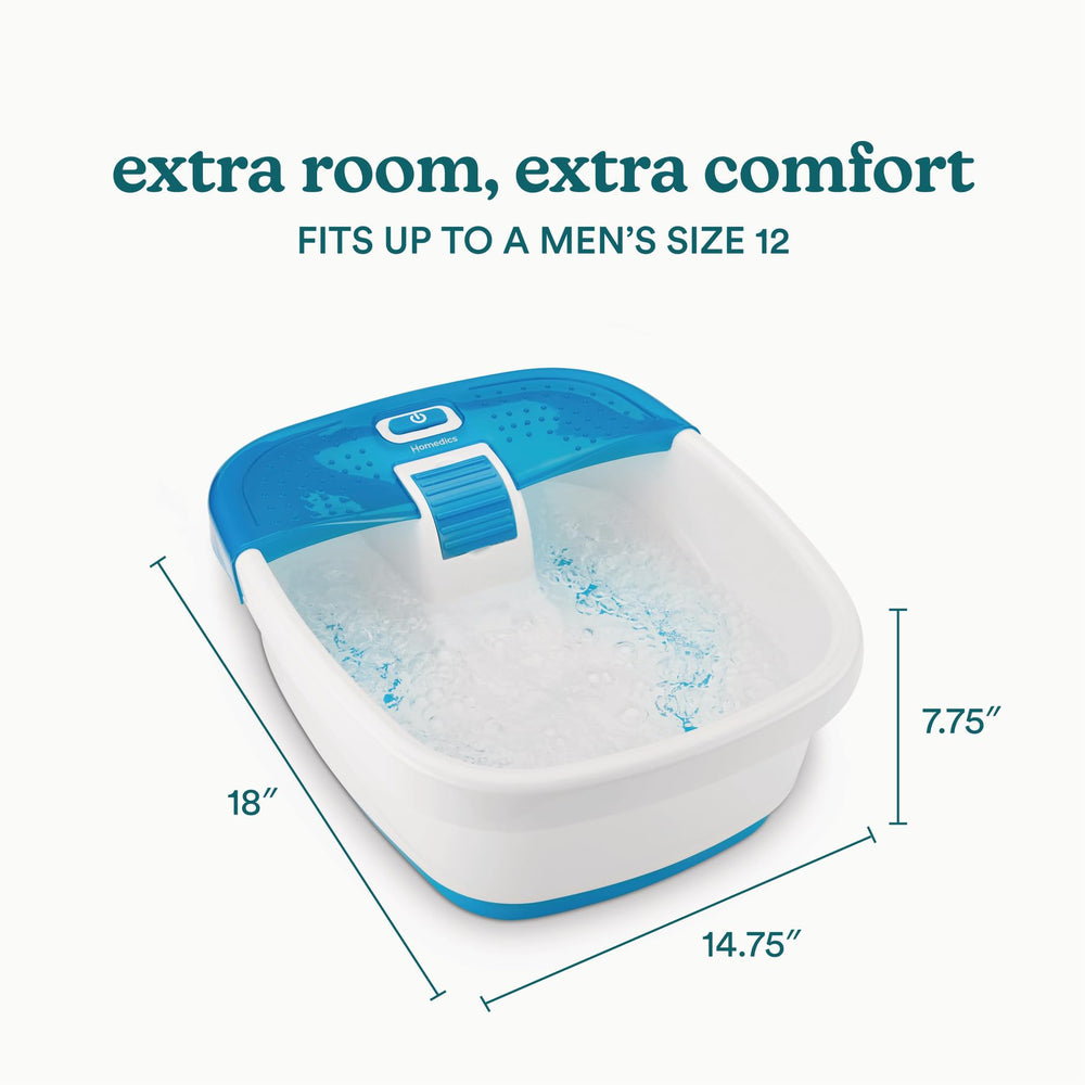 Homedics Bubble Bliss Deluxe Foot Spa easy-clean design for quick maintenance