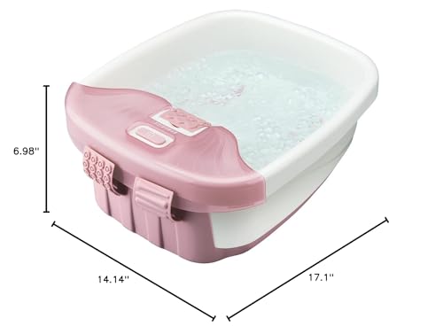 Homedics Bubble Bliss Deluxe-Foot Spa water level and design details.