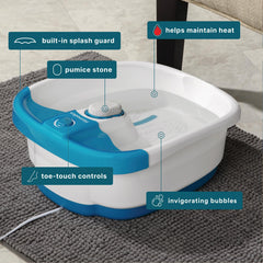 Homedics Bubble Mate Foot Spa bubbles and warm soak for soothing foot massage sessions.