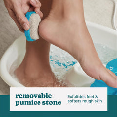 Homedics Bubble Mate Foot Spa toe-touch control for hands-free operation during soaks.