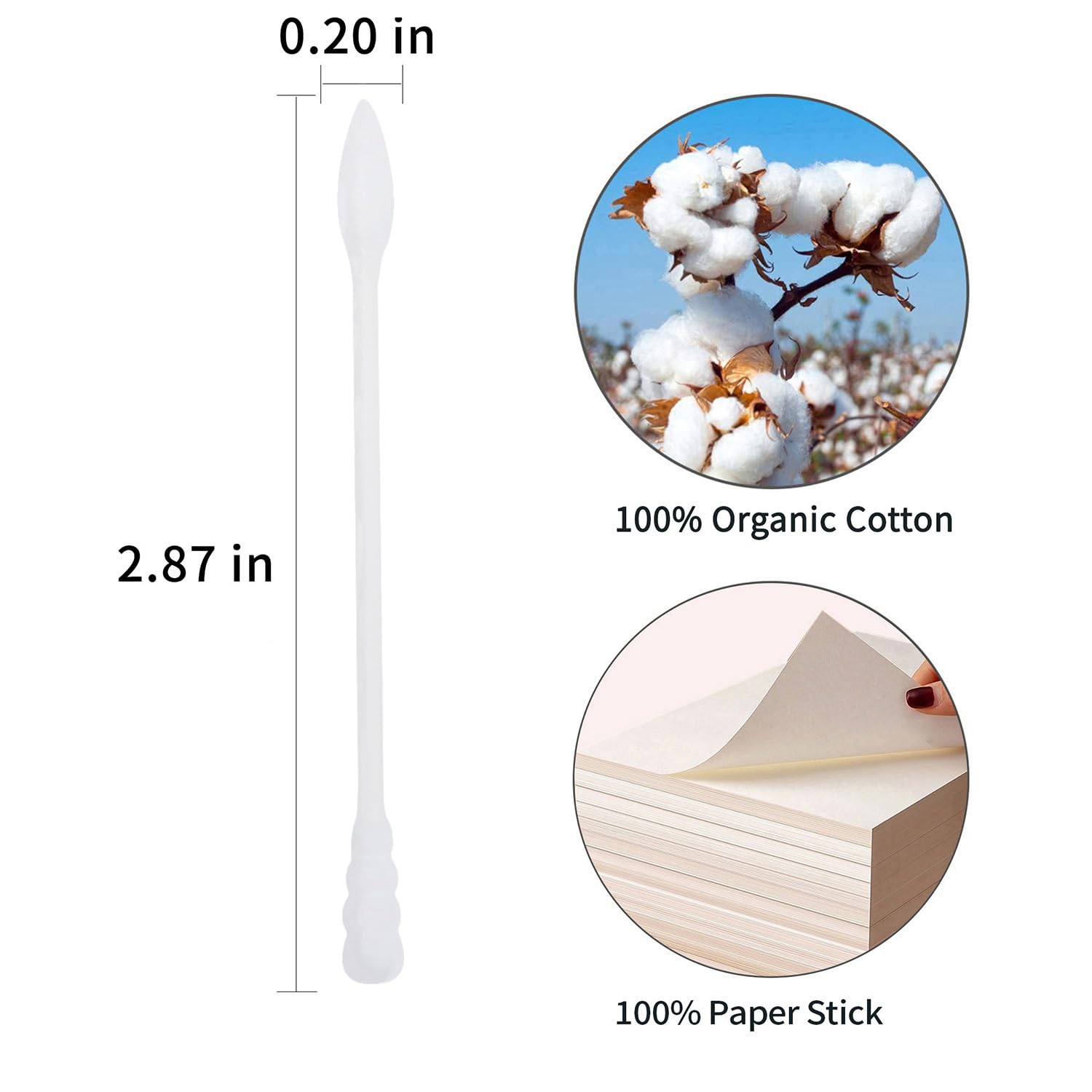 HOMEFOX cotton swabs cruelty-free packaging appeals to ethical consumers.